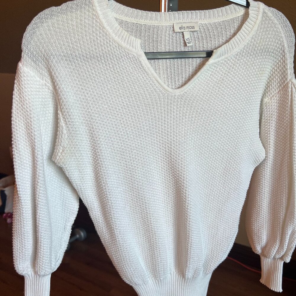 Ella Moss White Long Sleeve XS